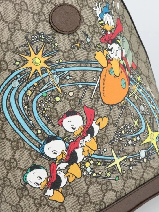 GUCCI GUCCI x Disney GG Supreme Backpack PVC Beige 552884 Auth main image 15